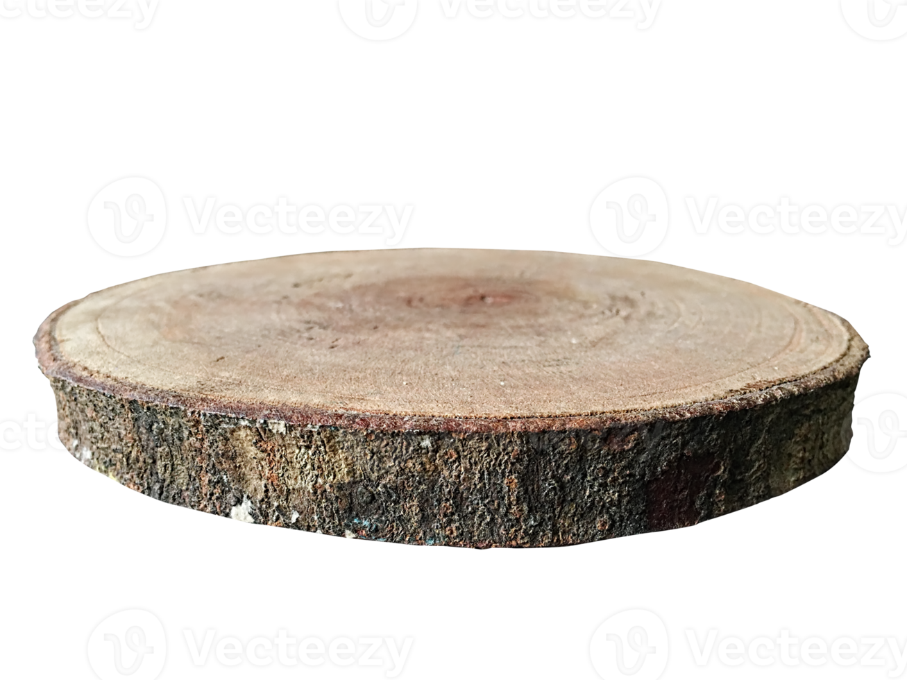 Round wooden saw cut cylinder shape for product presentation on a transparent background. eco style and minimalism. Wooden slice png