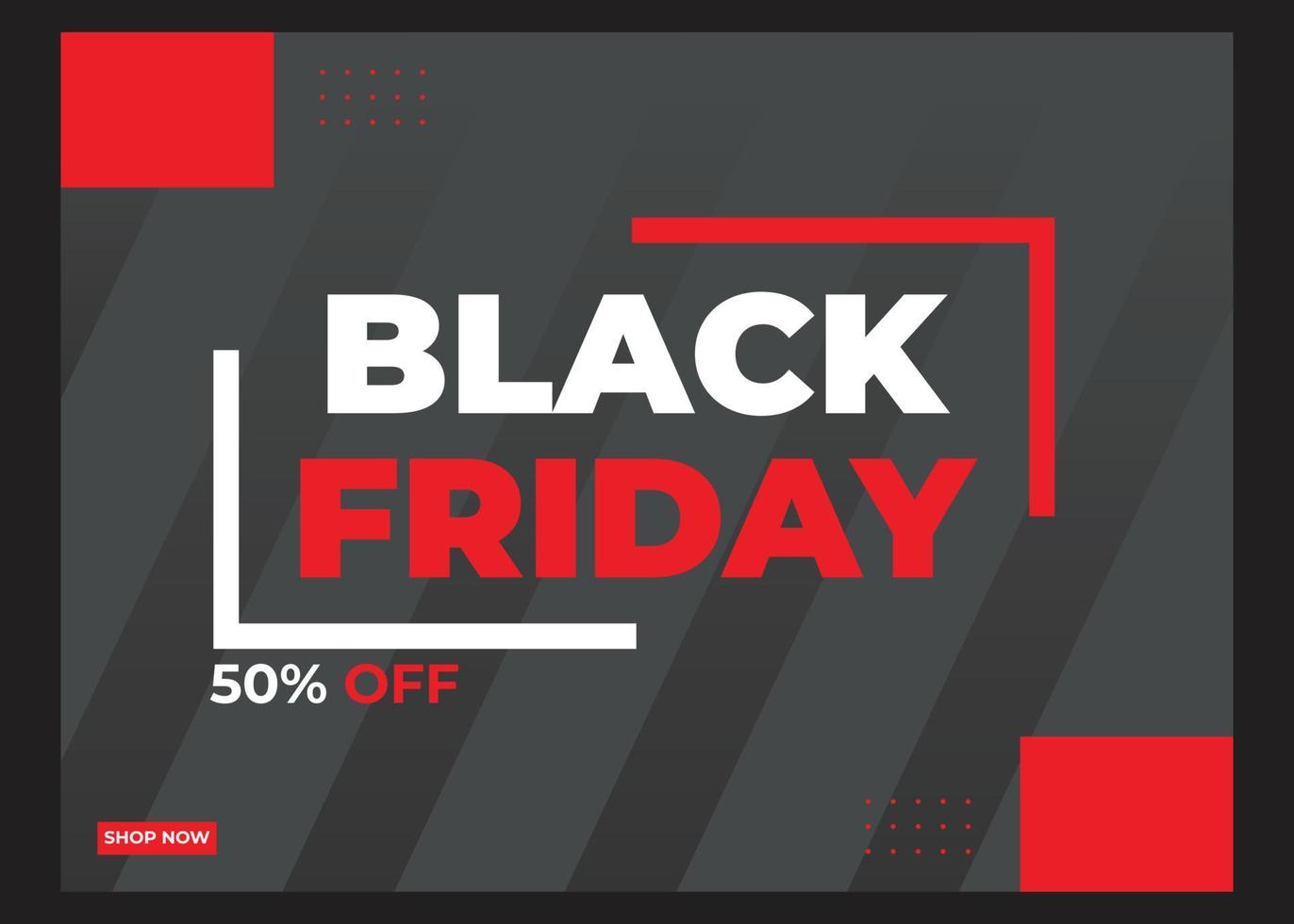 Black Gradient Flat Design Black Friday Horizontal Flyer vector