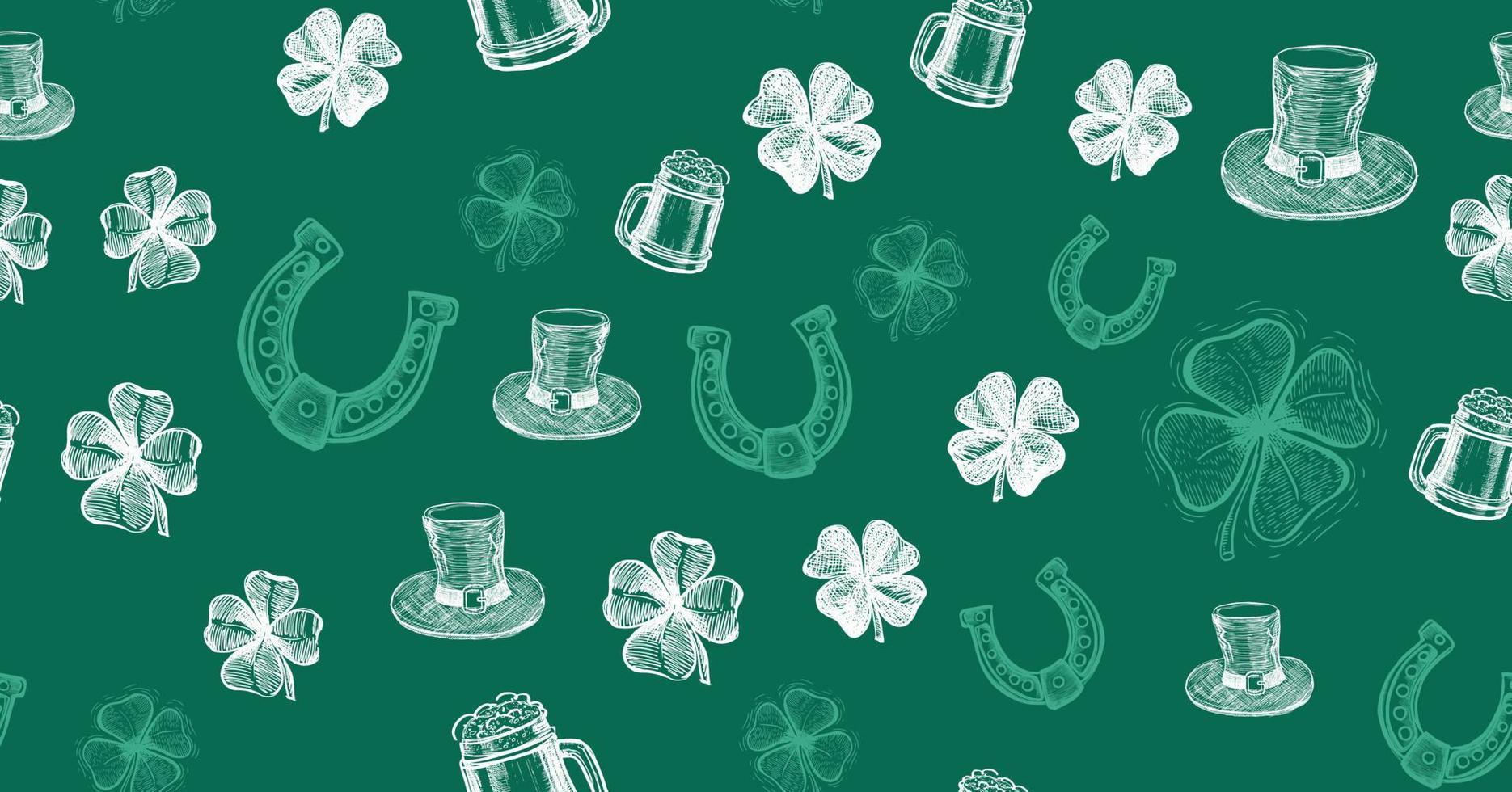 St. Patrick's Day set. Hand drawn illustrations vector