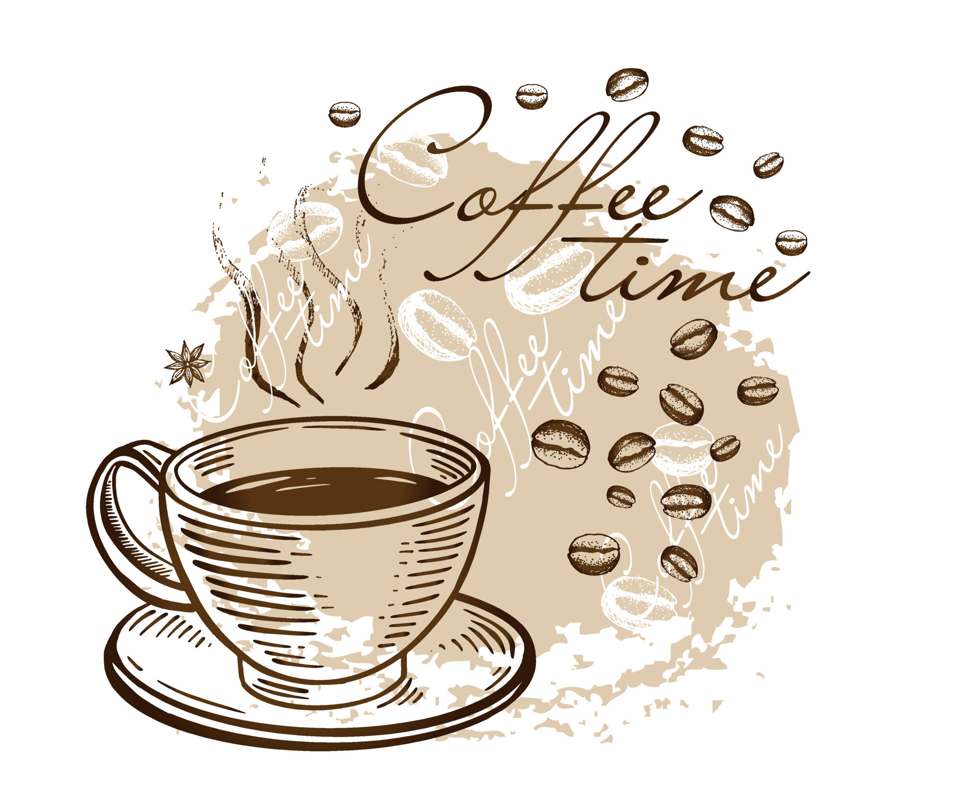 Coffee time hand drawn illustrations 21967832 Vector Art at Vecteezy