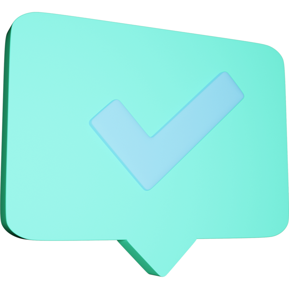 3D Bubble chat cartoon style png