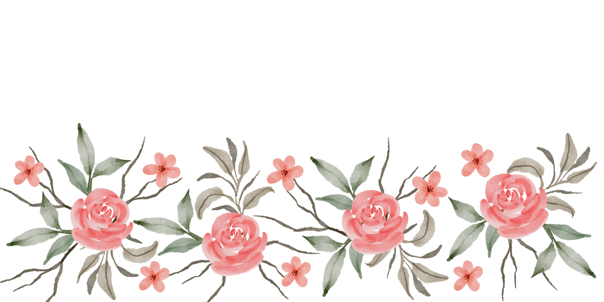 beautiful and elegant botanical watercolor border 21968021 PNG