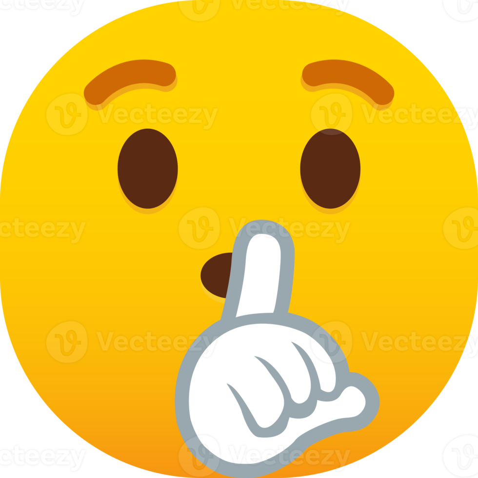 shushing face emoji png