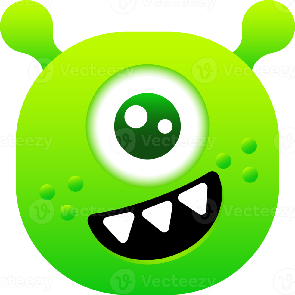 verde monstruo emoji png