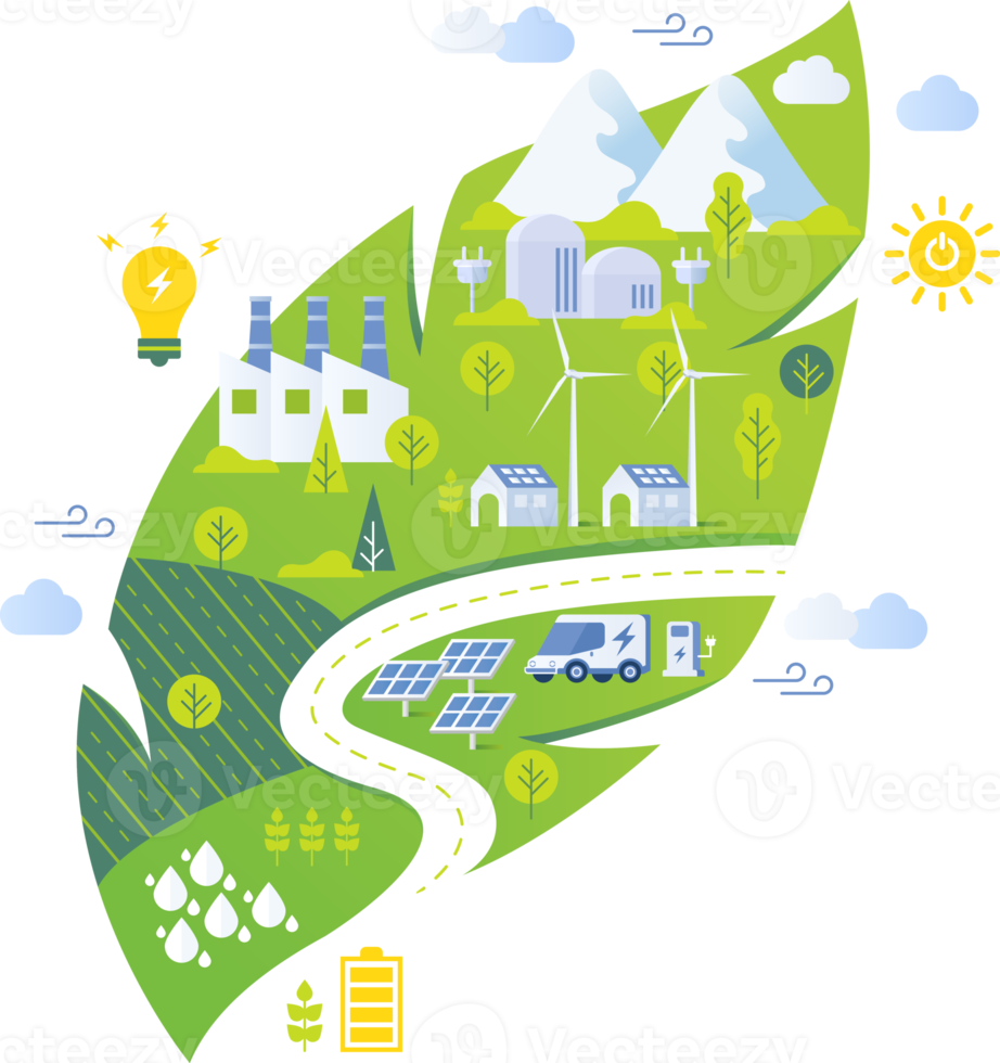 verde energía esg sustentabilidad concepto ilustración png