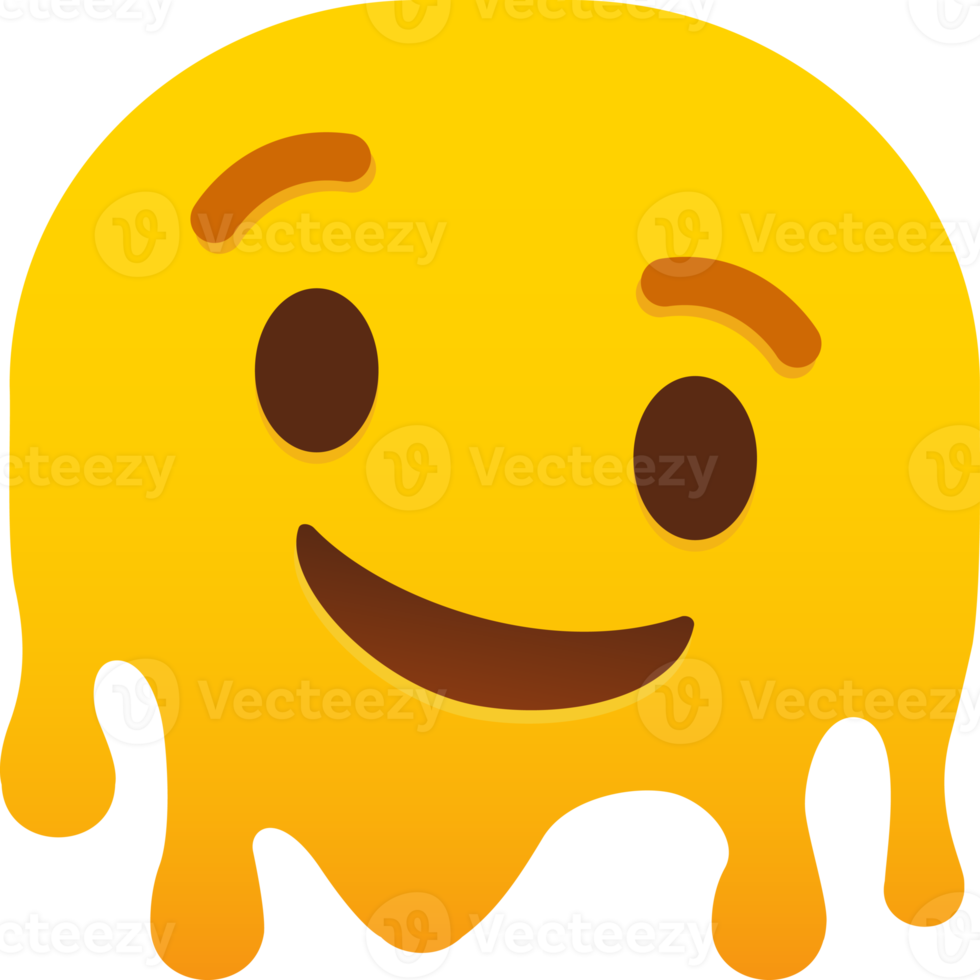 smältande ansikte emoji png