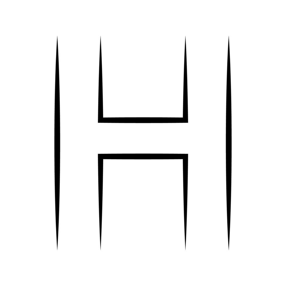 Logo letter h icon axis alphabet logotype h emblem vector