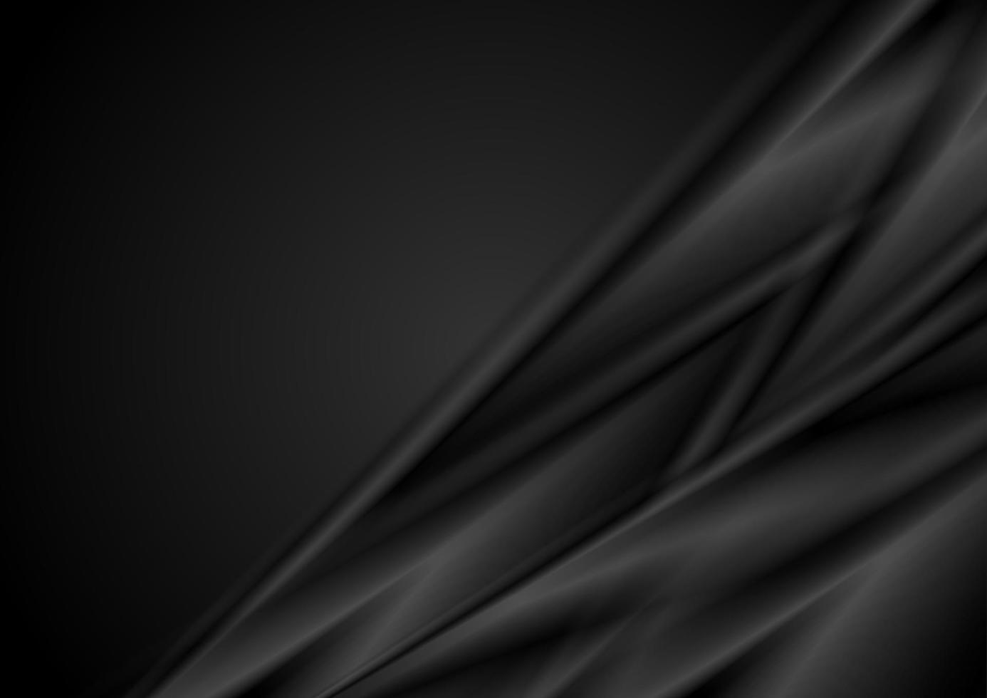 Black smooth stripes abstract minimal background vector