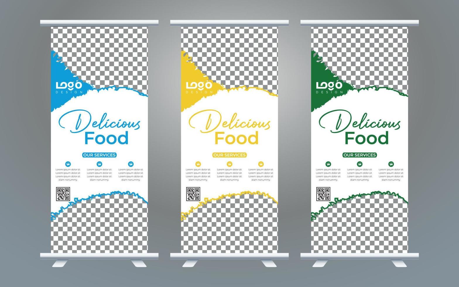 Roll up banner business design on background.Brochure template layout,cover design,annual report,leaflet,presentation background,display,flag-banner,layout in rectangle vinyl with Vector Illustration.