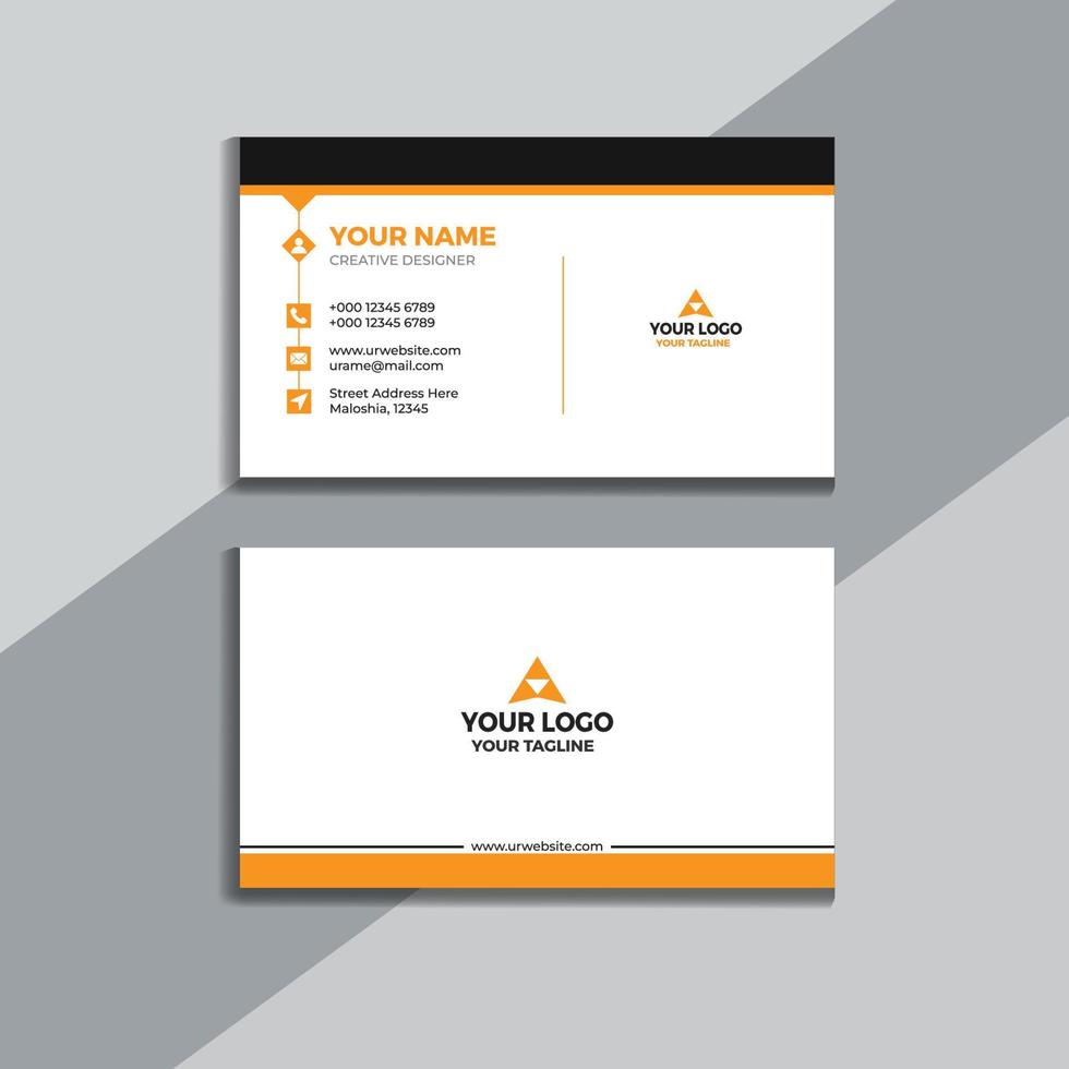 Clean style modern business card template vector