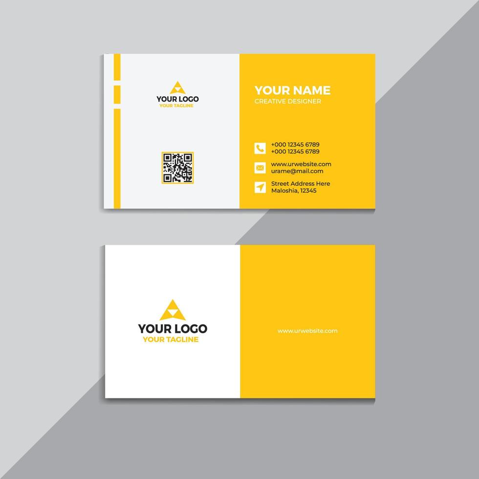 Clean style modern business card template vector