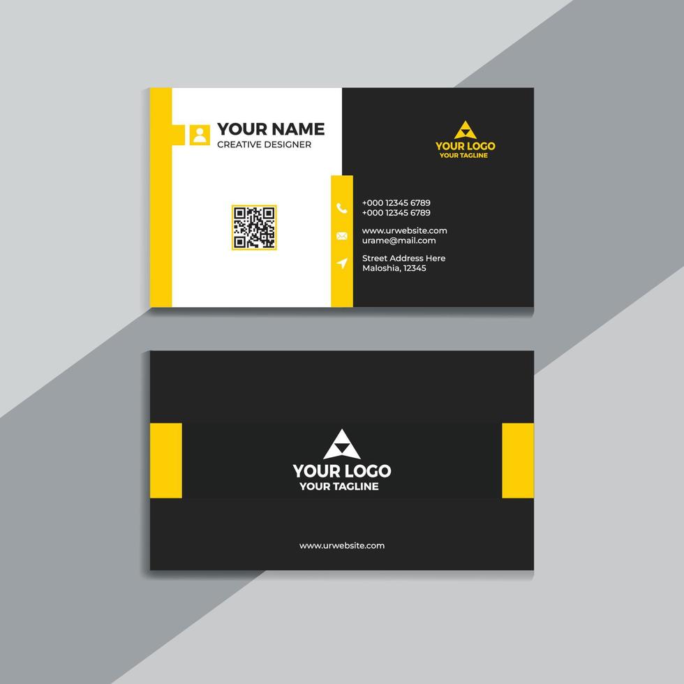 Clean style modern business card template vector