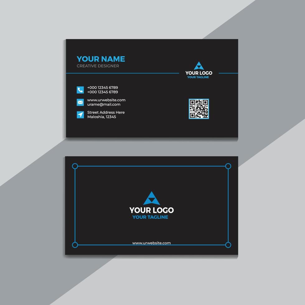 Clean style modern business card template vector