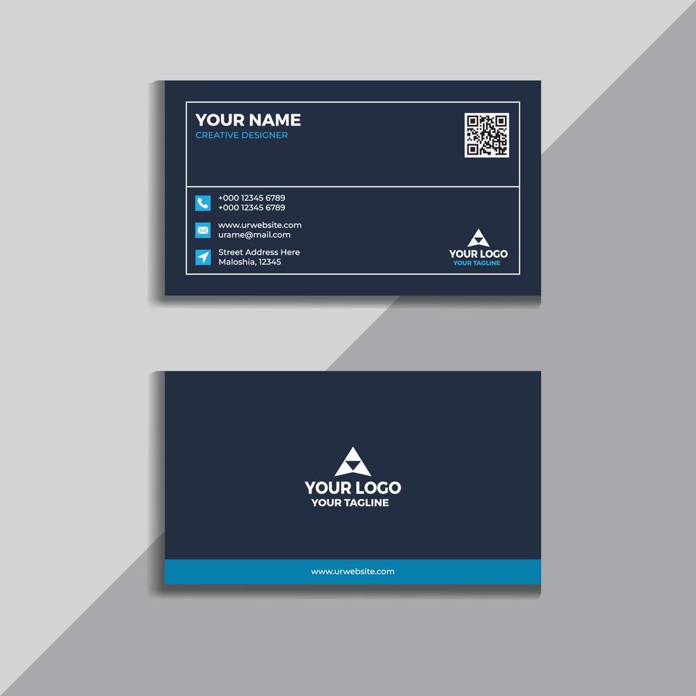 Clean style modern business card template vector