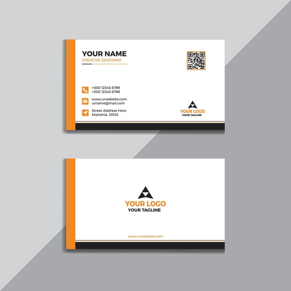 Clean style modern business card template vector