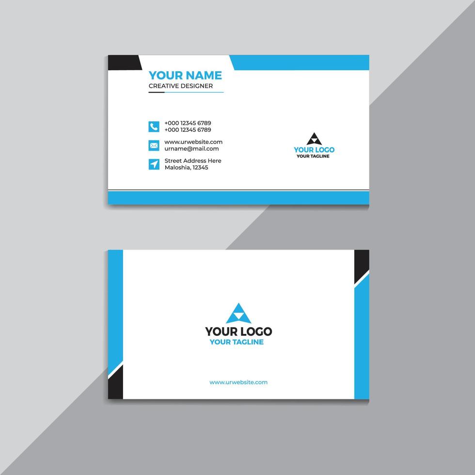 Clean style modern business card template vector