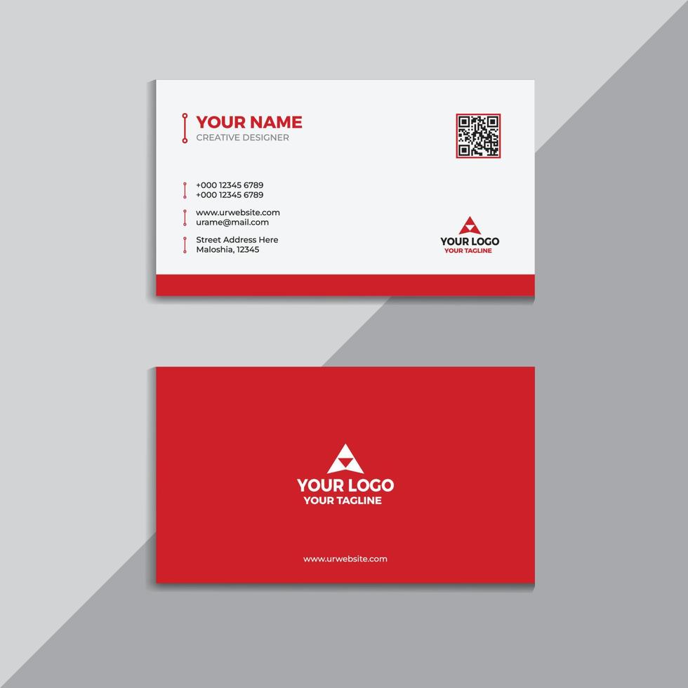 Clean style modern business card template vector
