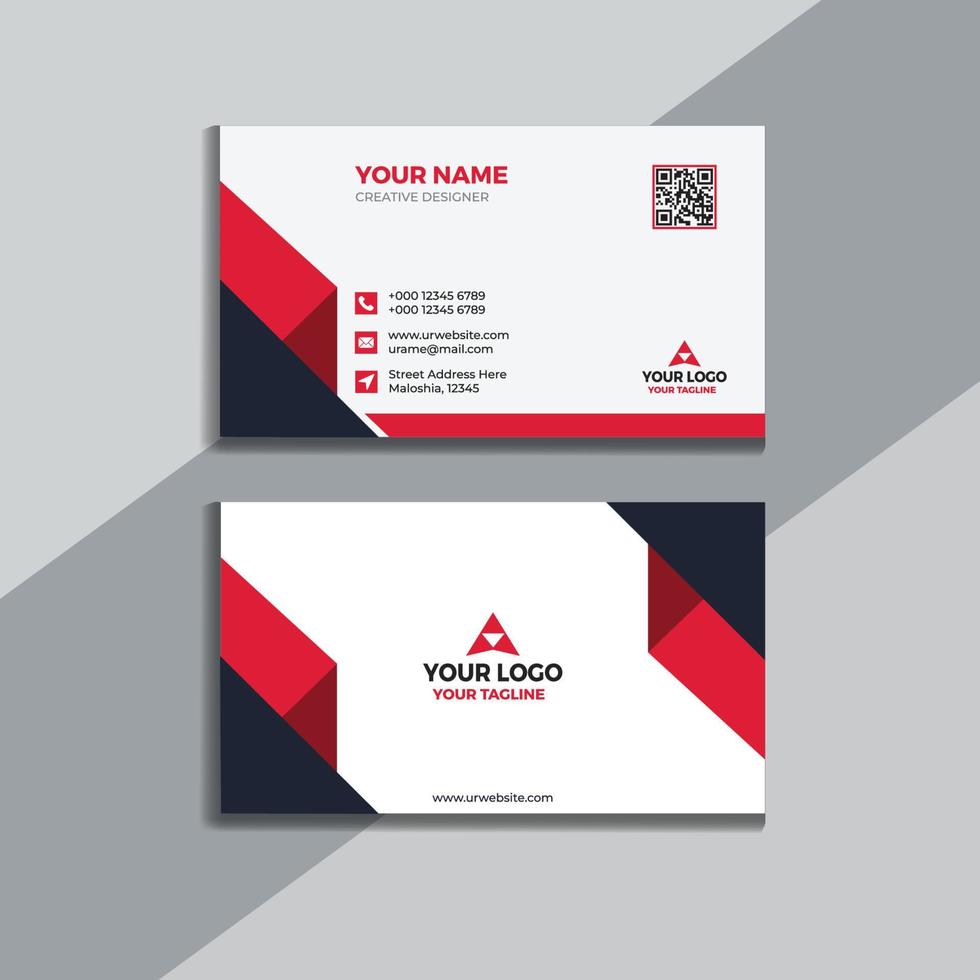 Clean style modern business card template vector