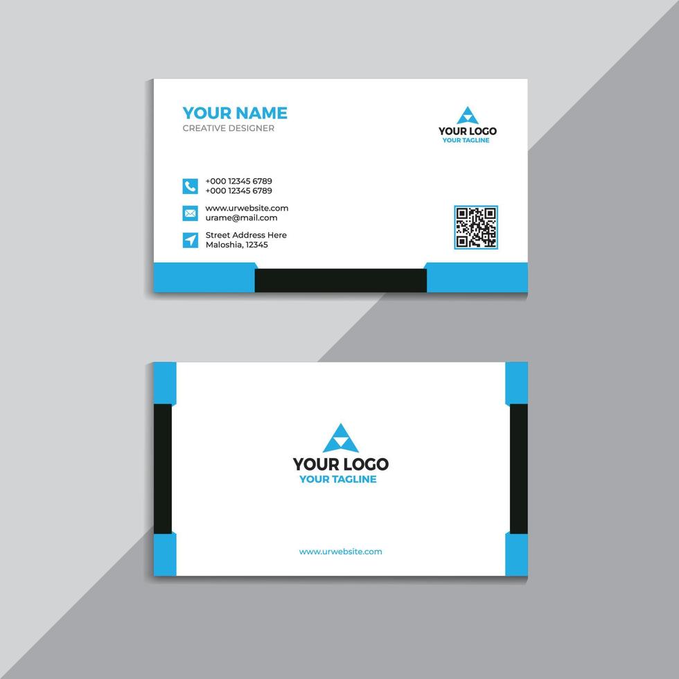Clean style modern business card template vector