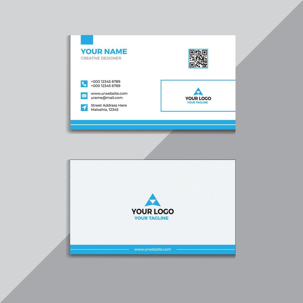 Clean style modern business card template vector