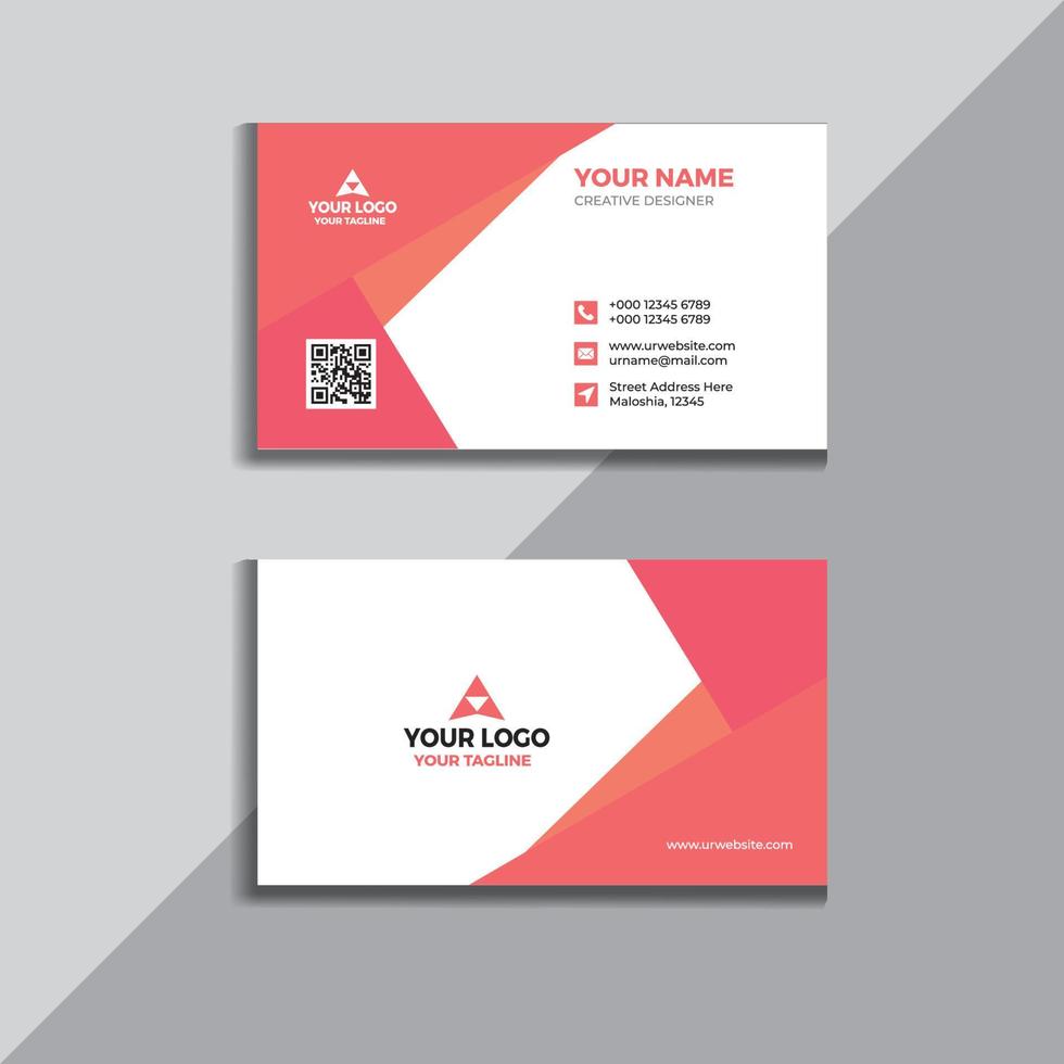 Clean style modern business card template vector