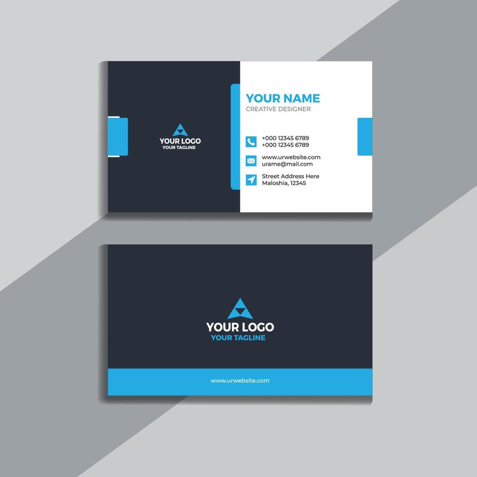 Clean style modern business card template vector