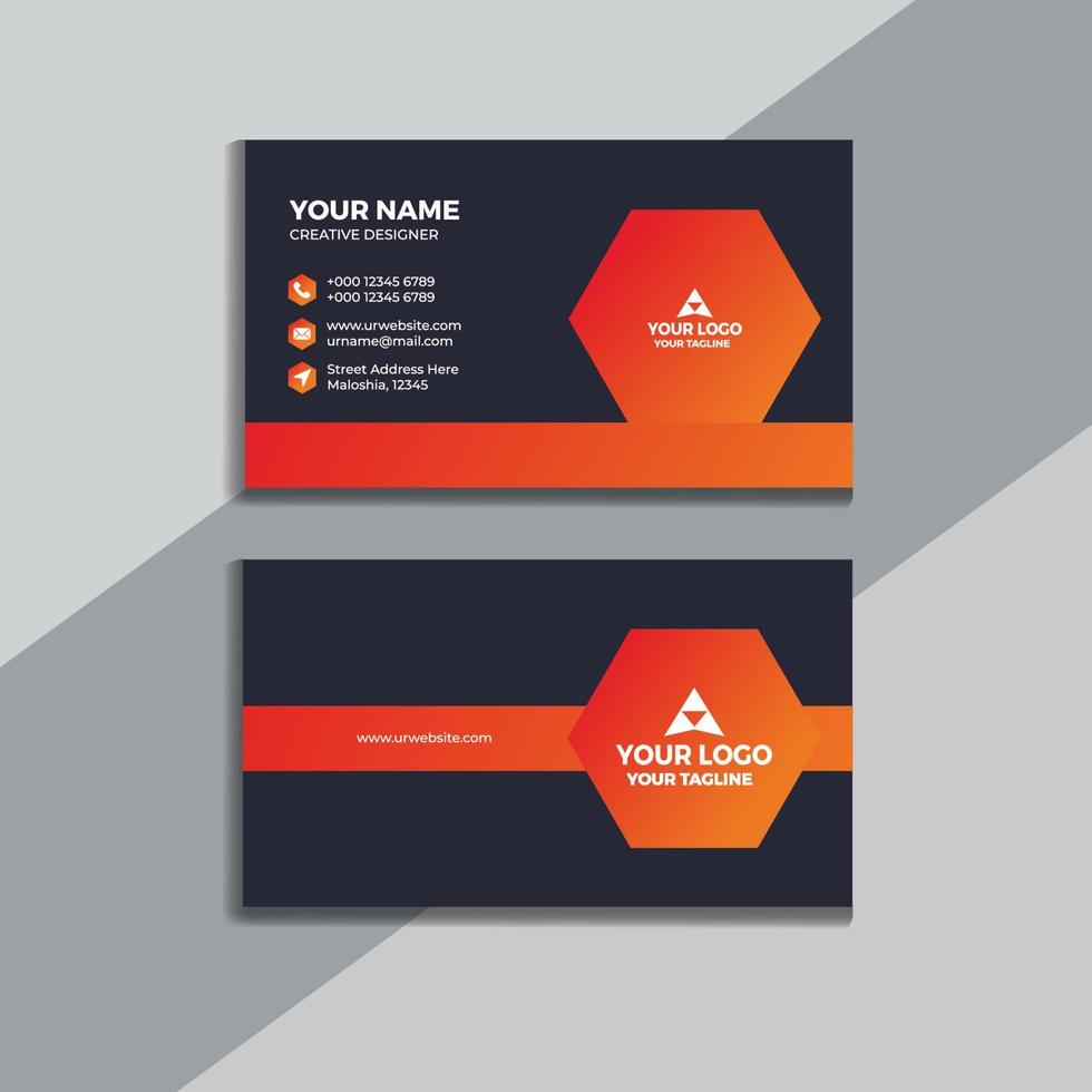 Clean style modern business card template vector
