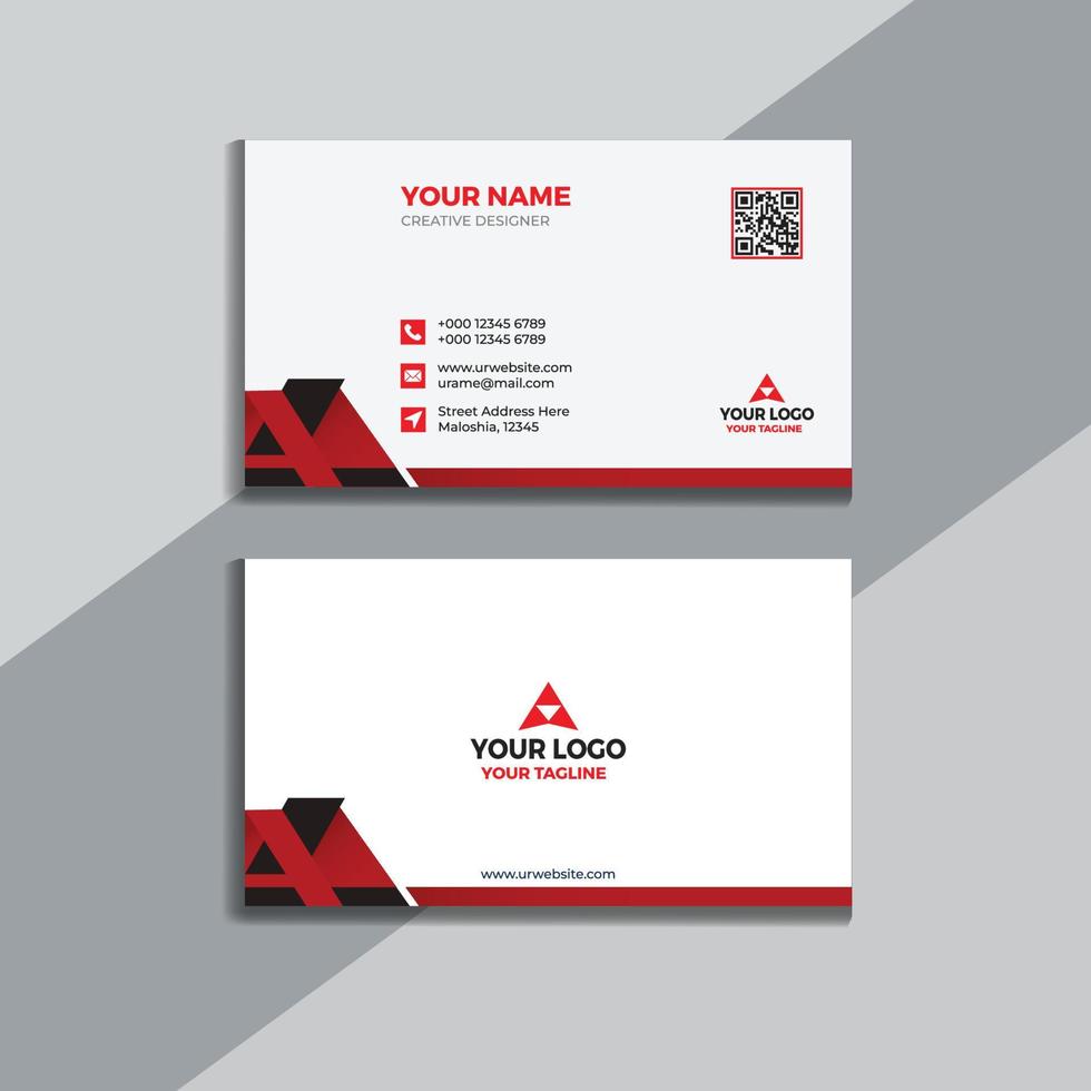 Clean style modern business card template vector