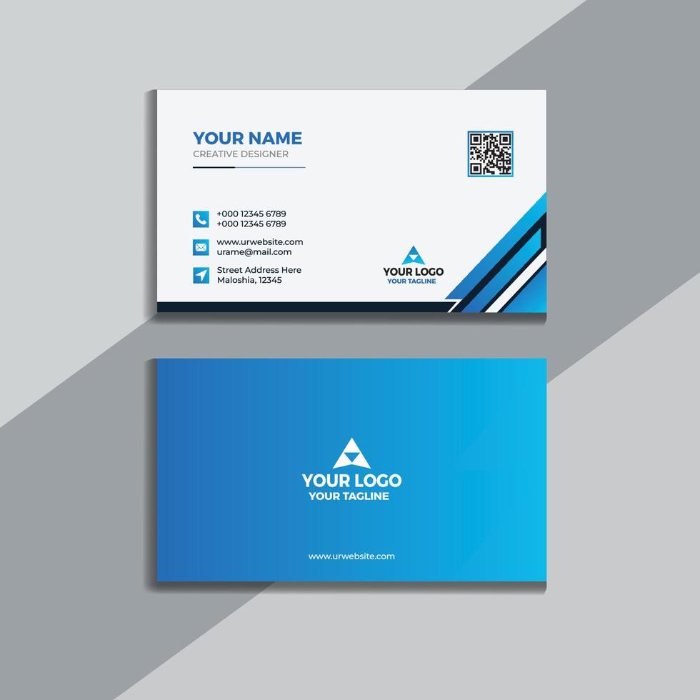 Clean style modern business card template vector