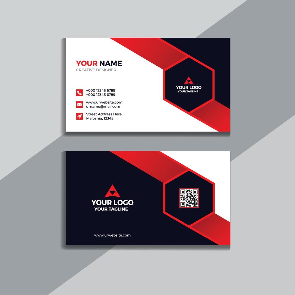 Clean style modern business card template vector