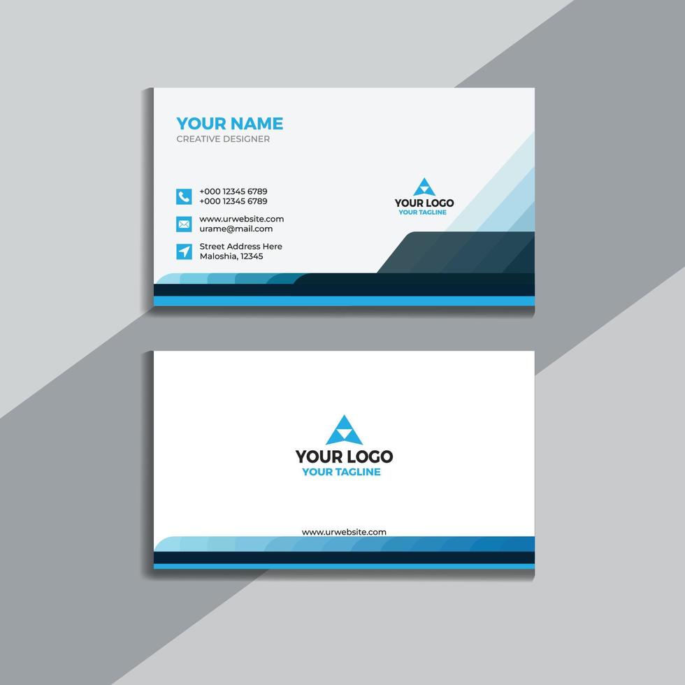 Clean style modern business card template vector