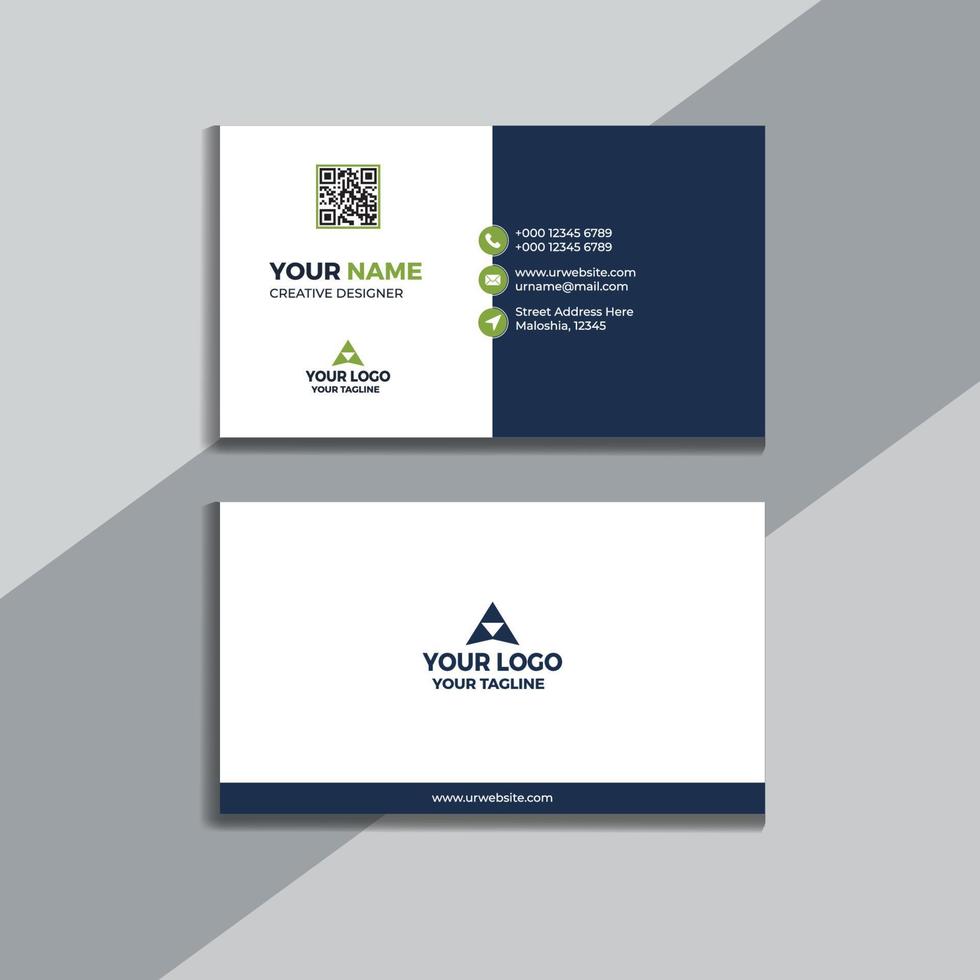 Clean style modern business card template vector
