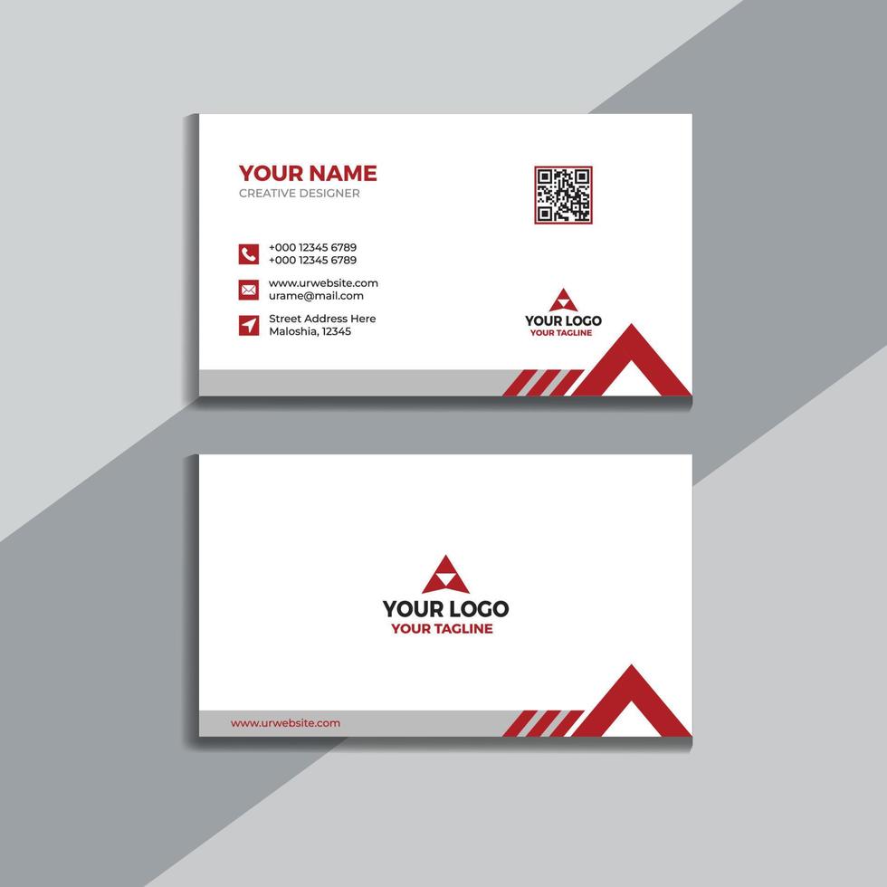 Clean style modern business card template vector