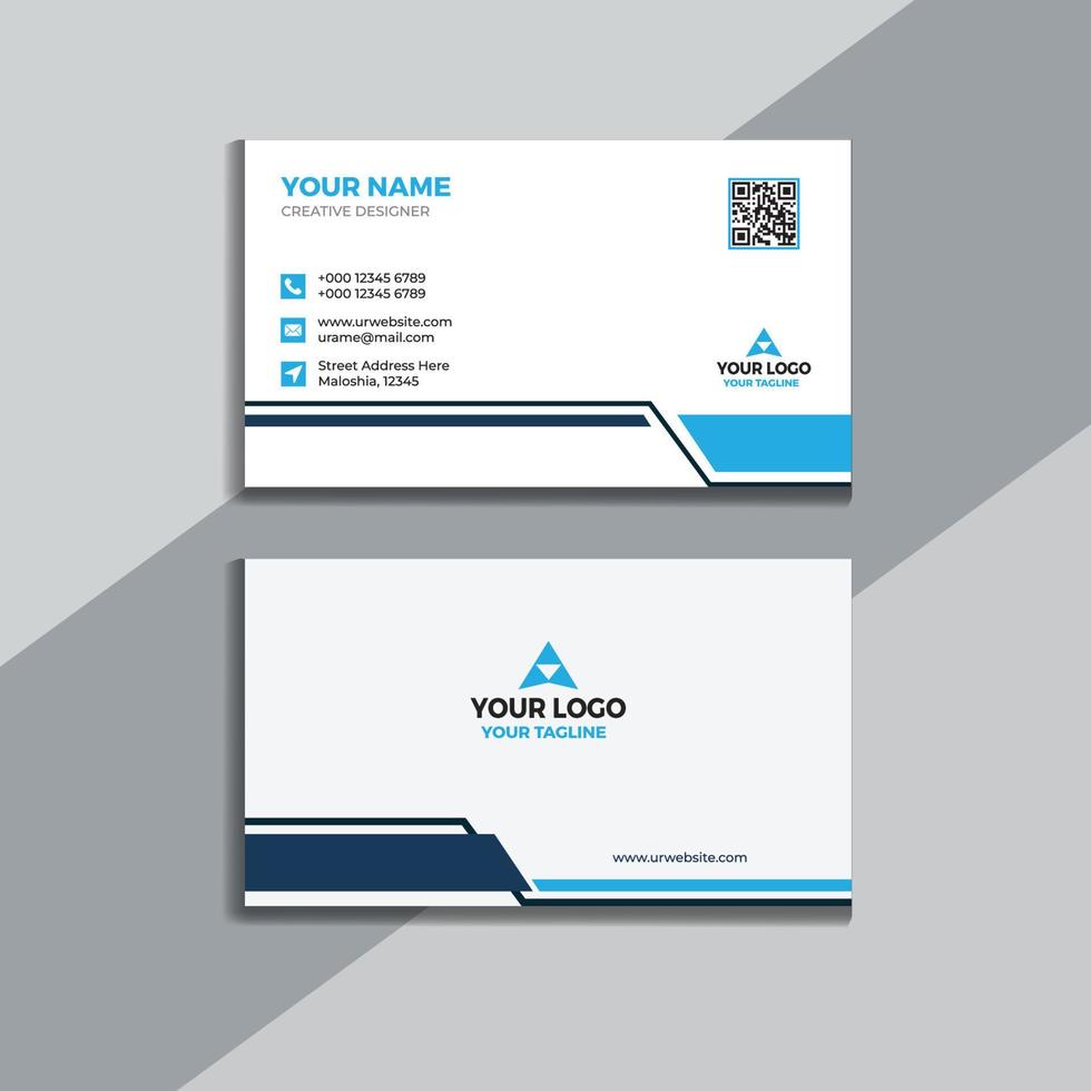 Clean style modern business card template vector