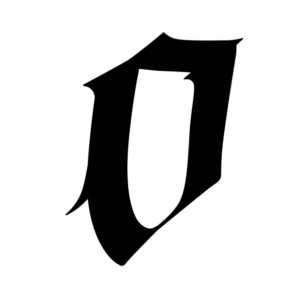 Medieval gothic letter vector