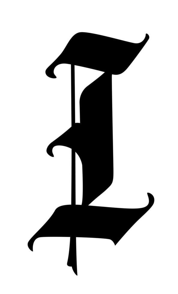 Medieval gothic letter vector