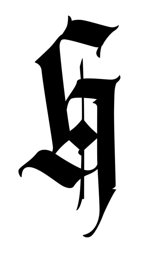 Medieval gothic letter vector
