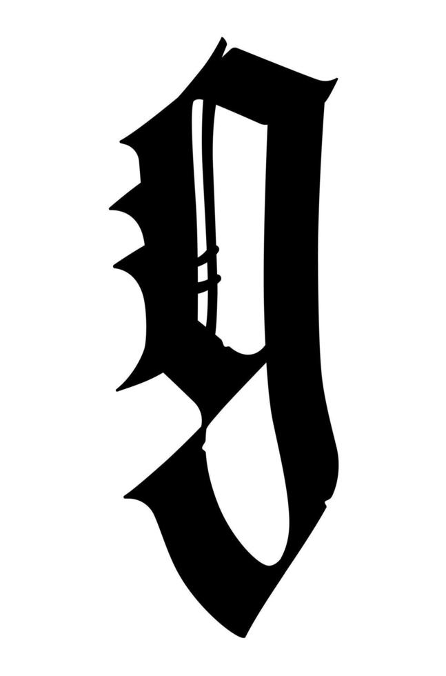 Medieval gothic letter vector