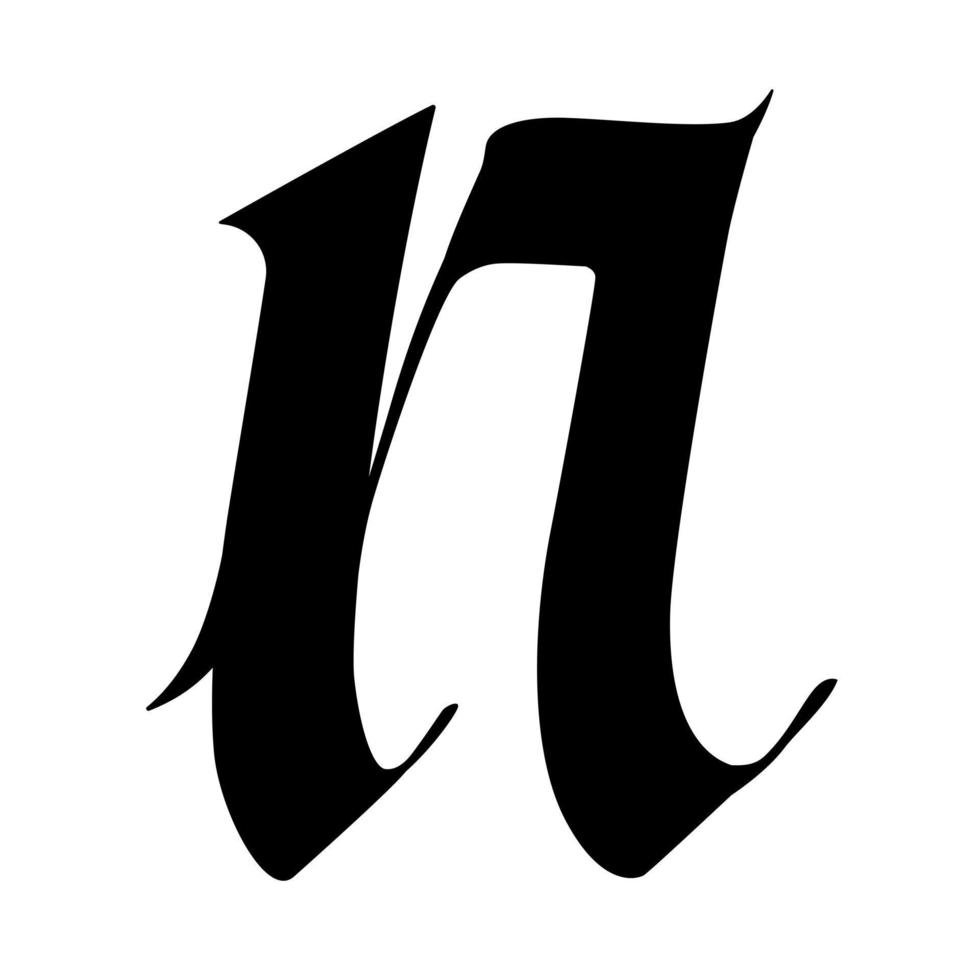 Medieval gothic letter vector