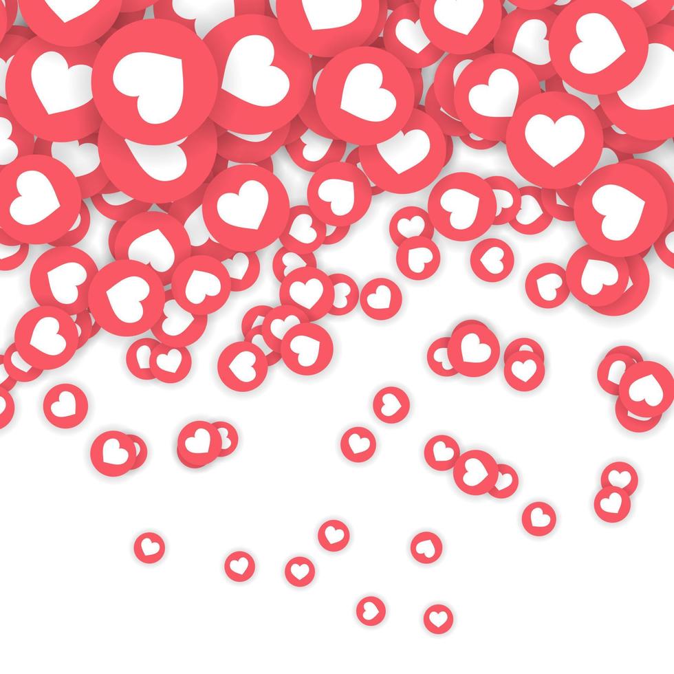 Love social media vector. Love bubbles for social networks. Vector love icon social common. Social media vector concept.