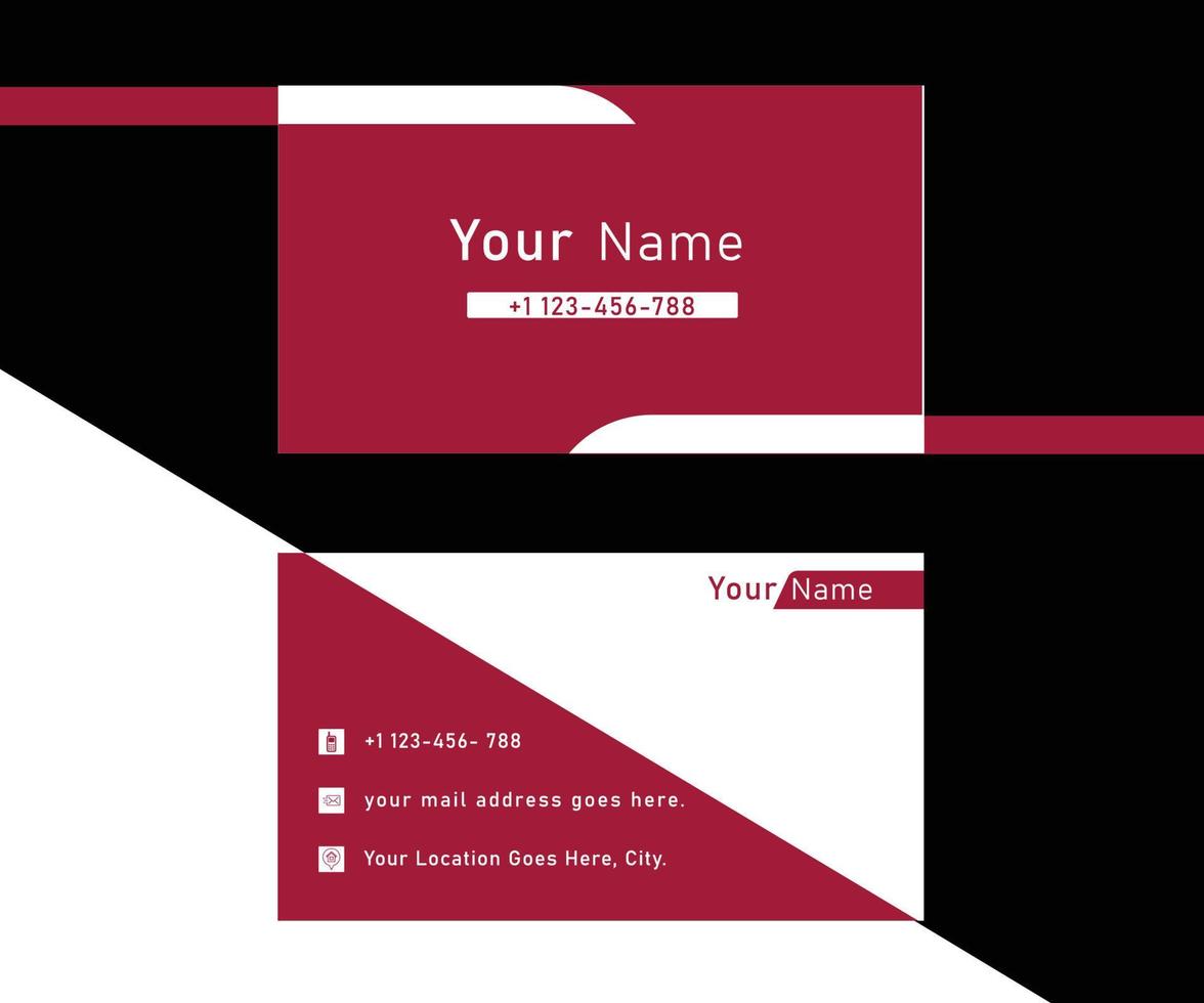 corporativo negocio nombre tarjeta diseño para tú. vector