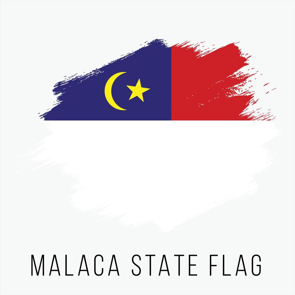 Malasia estado malaca vector bandera diseño modelo