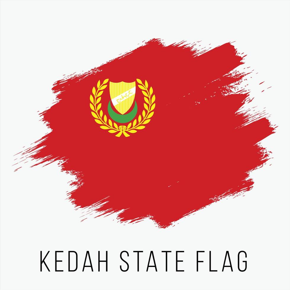 Malasia estado kedah vector bandera diseño modelo