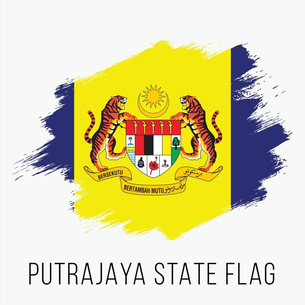 Malaysia State Putrajaya Vector Flag Design Template