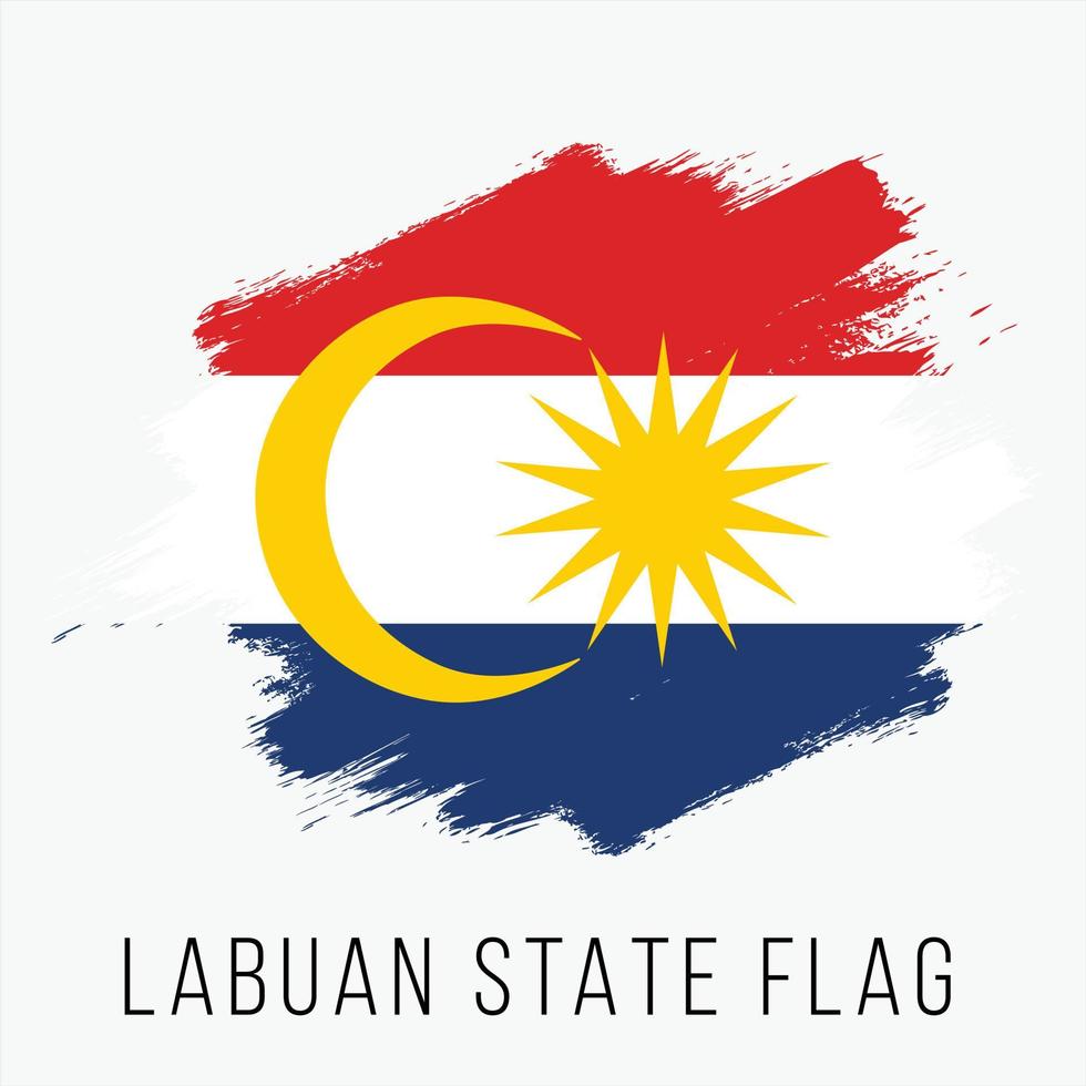 Malaysia State Labuan Vector Flag Design Template