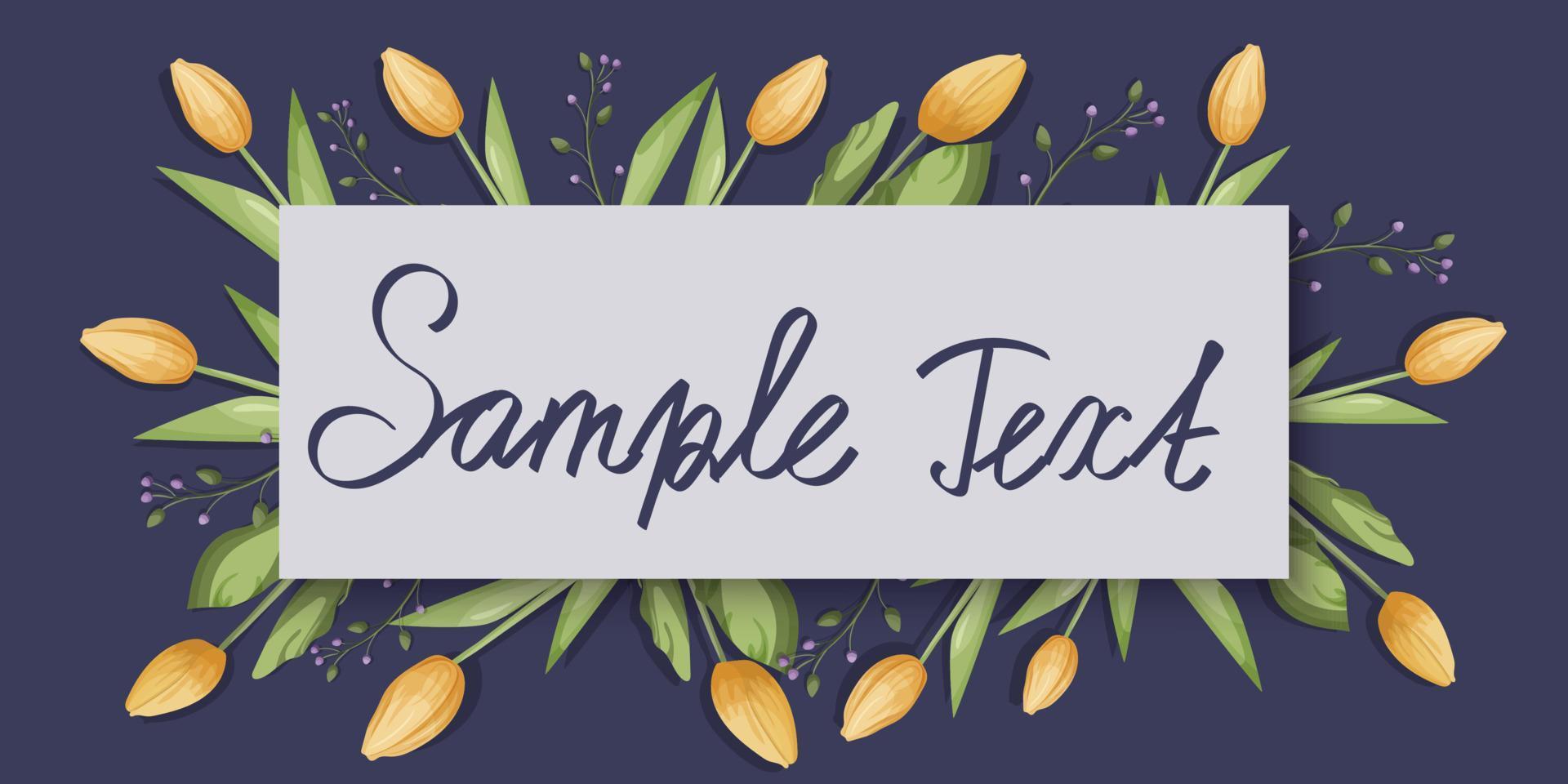 trendy floral banner template, postcard. Suitable for web, applications, social networks. Vector. vector