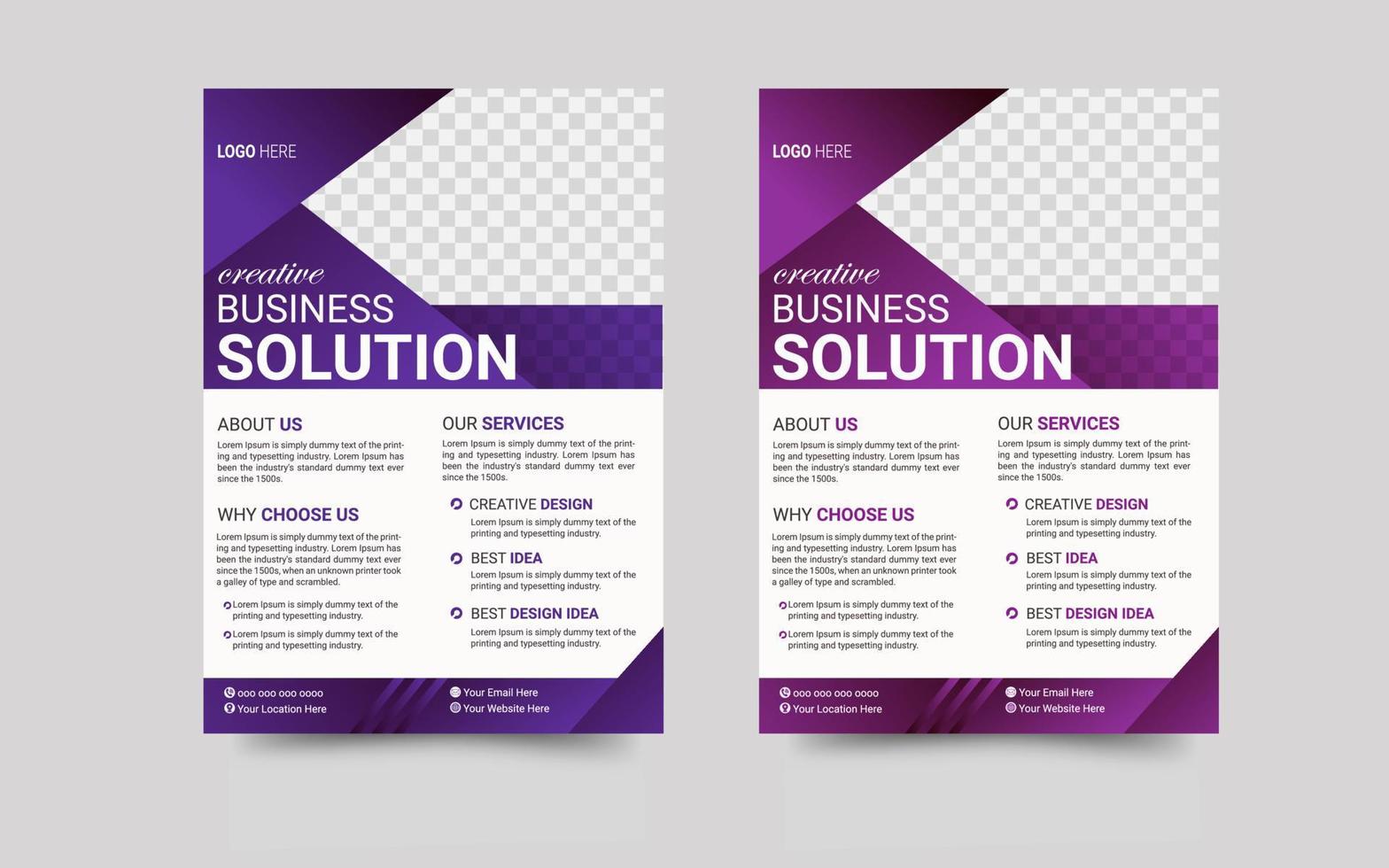 vector corporate business flyer design template