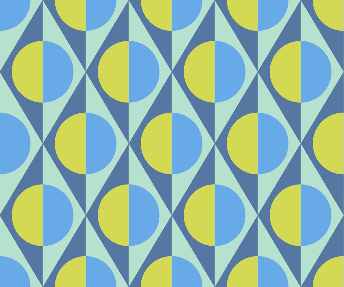 Seamless abstract Vintage background in sixties style. Geometric pattern. Vector illustration