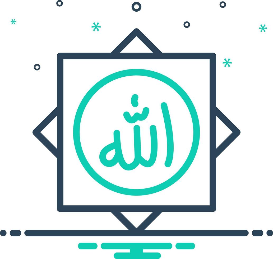 mix icon for allah vector