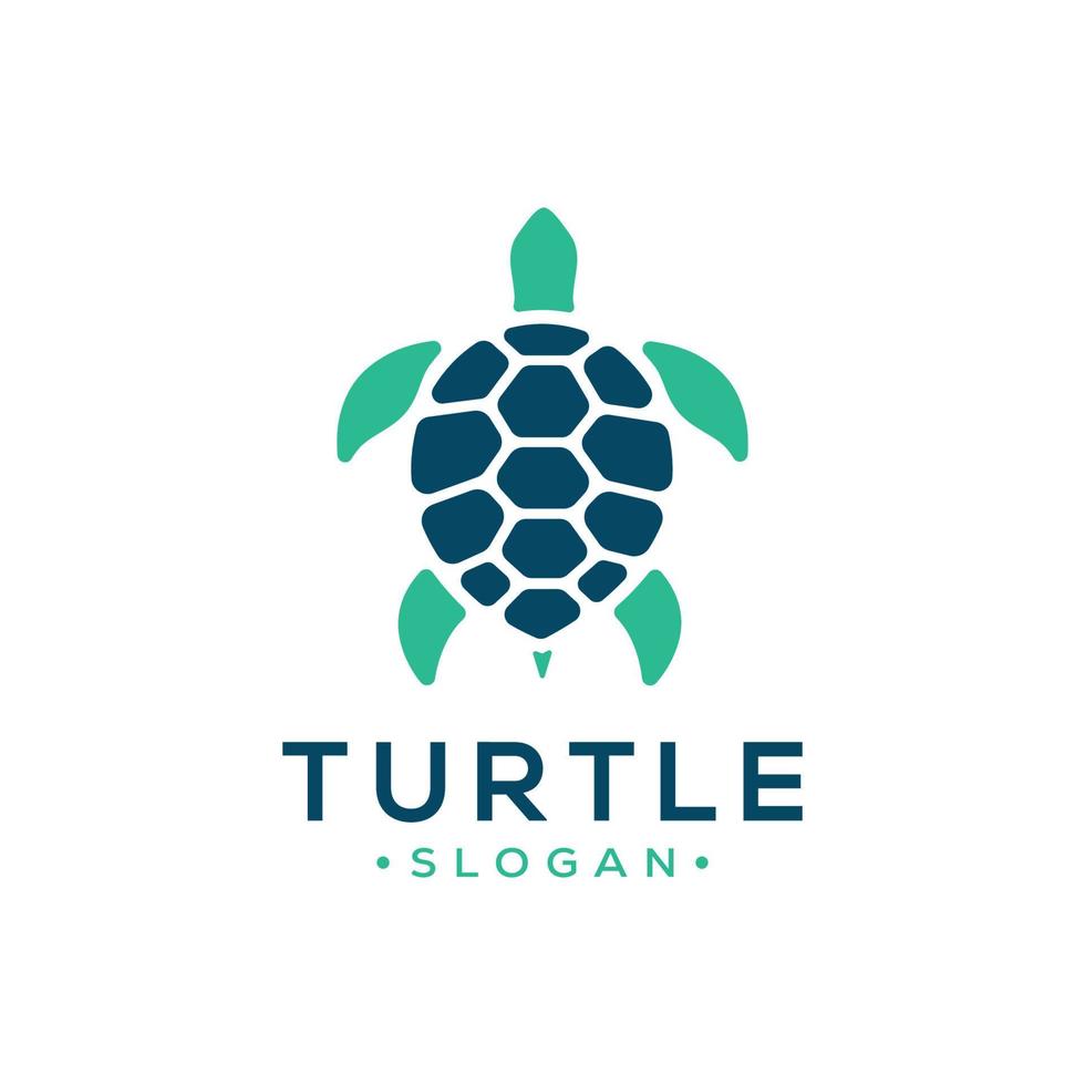 Tortuga logo diseño y icono modelo vector
